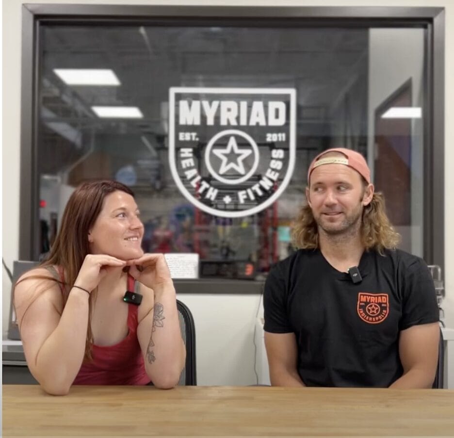 Coach Anna and Coach Jared talking about the Memorial Day Murph workout during another episode of "For Time" with MYRIAD.